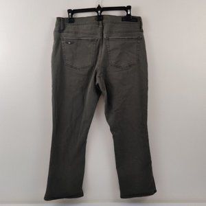 Rock & Republic Womens Green Flat Front Casual Denim Straight Jeans Size 14